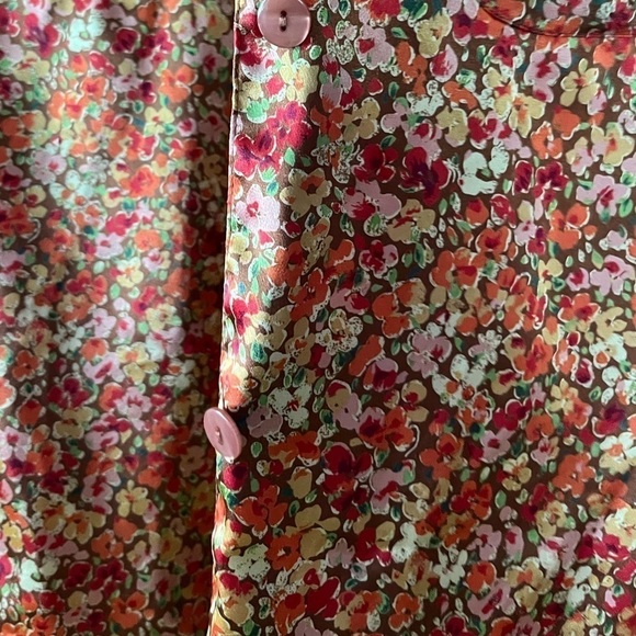 Victoria Secret fairy floral silky cottage core night shirt button down Small - Picture 2 of 7